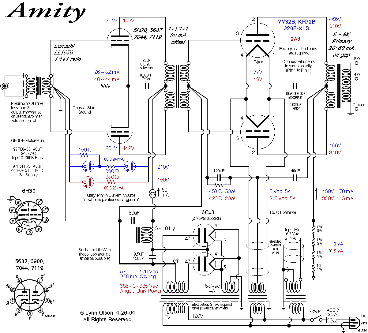 Stereo Tube Amplifier Schematics